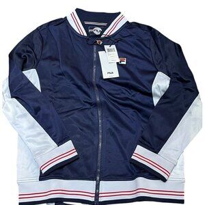 Fila Boys Youth Large Navy Blue Track Full Zip Jacket  NWT $50